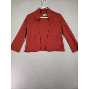 Shire Sweater Womens Small Wool Blend Cardigan Long Sleeve Red‎ Crop Modern